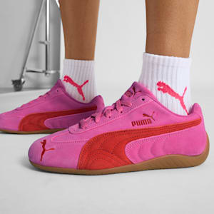 Tenis Speedcat Piping para mujer, Pink Pixel-Glowing Red, extralarge