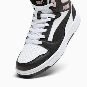 Rebound V6 Mid Women's Sneakers, PUMA White-PUMA Black-Mauve Mist, extralarge