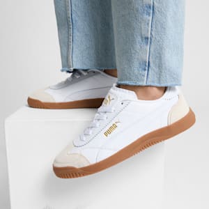 Sneakers PUMA Club 5v5 Suede Femme, Alpine Snow-PUMA White-PUMA Gold, extralarge