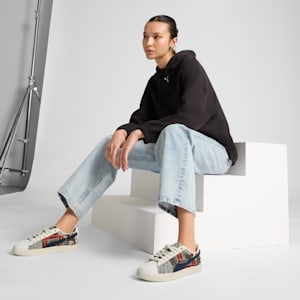 Tenis Clyde Denim, Brandy-Light Sand, extralarge