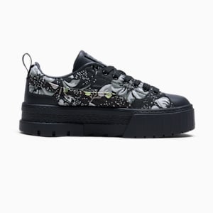 Mayze Dark Floral Women's Sneakers, PUMA Black-PUMA Silver-Smokey Gray, extralarge