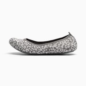 Ilana Leopard Women's Ballet Shoes, Flat Medium Gray-Galactic Gray, extralarge