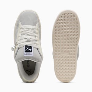 Tenis Suede XL Glam Athletics para mujer, Feather Gray-Warm White, extralarge