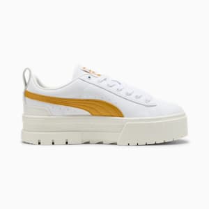 ウィメンズ メイズ リュクス スニーカー, PUMA White-Archive Gold, extralarge-JPN