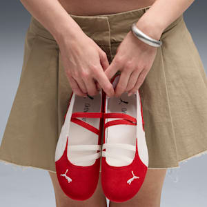 Chaussures en suède Speedcat Ballet Femme, For All Time Red-PUMA White-PUMA Black, extralarge