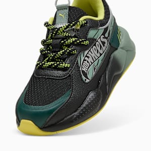 Tenis PUMA x HOT WHEELS RS-X para niños, PUMA Black-Green Moon, extralarge