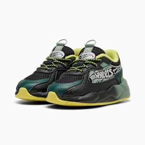 Tenis PUMA x HOT WHEELS RS-X para bebés, PUMA Black-Green Moon, extralarge
