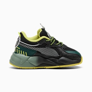 Tenis PUMA x HOT WHEELS™ RS-X para bebés, PUMA Black-Green Moon, extralarge