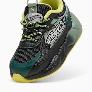 Tenis PUMA x HOT WHEELS RS-X para bebés, PUMA Black-Green Moon, extralarge