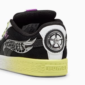 Tenis PUMA x HOT WHEELS Suede XL para bebés, PUMA Black-PUMA White-Lemon Sherbert, extralarge