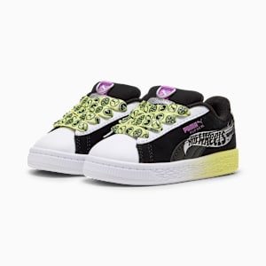 Tenis PUMA x HOT WHEELS Suede XL para bebés, PUMA Black-PUMA White-Lemon Sherbert, extralarge