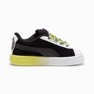Tenis PUMA x HOT WHEELS™ Suede XL para bebés, PUMA Black-PUMA White-Lemon Sherbert, extralarge