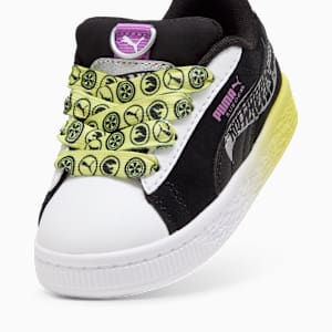 Tenis PUMA x HOT WHEELS™ Suede XL para bebés, PUMA Black-PUMA White-Lemon Sherbert, extralarge