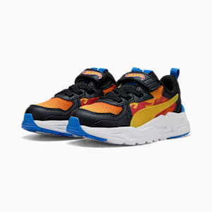 Tenis PUMA x HOT WHEELS™ Trinity Lite para niños, PUMA Black-Maple Syrup-Red Fire, extralarge