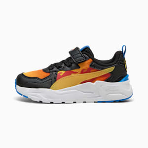 Tenis PUMA x HOT WHEELS™ Trinity Lite para niños, PUMA Black-Maple Syrup-Red Fire, extralarge