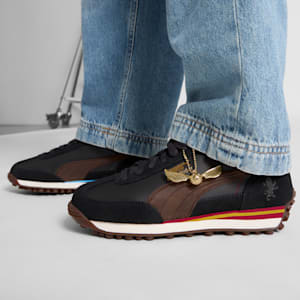 Tenis PUMA HOOPS x HARRY POTTER™ Palermo Easy Rider para adolescentes, PUMA Black-Chocolate, extralarge