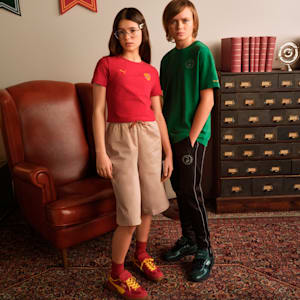Tenis PUMA HOOPS x HARRY POTTER™ Palermo para adolescentes, Dark Crimson-Yellow Sizzle, extralarge