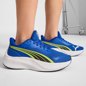 Pounce Lite Big Kids' Running Shoes, Vivid Blue-Lemon Sherbert-PUMA White, extralarge