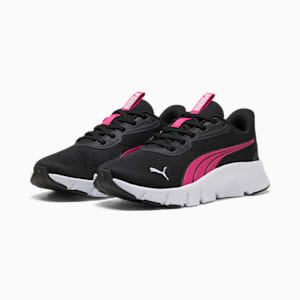 キッズ フレックスフォーカス ライト モダン スニーカー 22-25cm, PUMA Black-PUMA Pink-PUMA White, extralarge-JPN