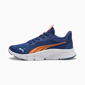 FlexFocus Lite Modern Running Shoes Youth, Blue Jewel-Rickie Orange-PUMA White, large-GBR