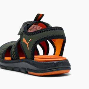 ボーイズ プーマ ファン レーサー メッシュ サンダル 17-21cm, Dark Olive-Rickie Orange-PUMA Black, extralarge-JPN