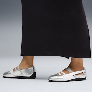 Speedcat Ballet Metallic Women's Shoes, PUMA Silver-PUMA White, extralarge