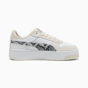 Tenis para mujer Carina Street Snake Chic, PUMA White-PUMA Black-Alpine Snow, extralarge