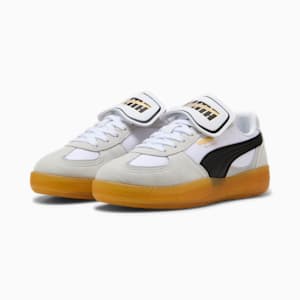 ウィメンズ パレルモ モーダ タン スニーカー, Feather Gray-PUMA Black, extralarge-JPN