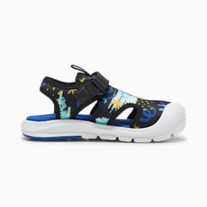 キッズ プーマ ファン レーサー AOP サンダル 17-21cm, PUMA Black-Vivid Blue, extralarge-JPN