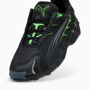 Tenis Inhale para niños grandes, PUMA Black-Green Glare, extralarge