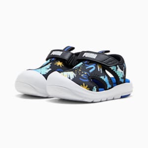 ベビー プーマ ファン レーサー AOP サンダル 12-16.5cm, PUMA Black-Vivid Blue, extralarge-JPN