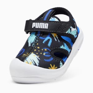 ベビー プーマ ファン レーサー AOP サンダル 12-16.5cm, PUMA Black-Vivid Blue, extralarge-JPN