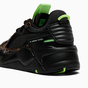Tenis para mujer Animal Print RS-X, PUMA Black-PUMA Black-Fizzy Apple, extralarge