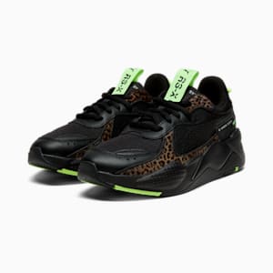RS-X Animal Print Womens' Sneakers, PUMA Black-PUMA Black-Fizzy Apple, extralarge
