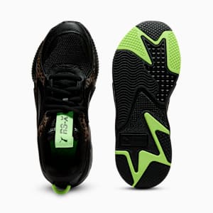 Tenis para mujer Animal Print RS-X, PUMA Black-PUMA Black-Fizzy Apple, extralarge