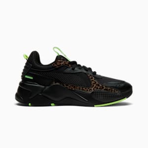 RS-X Animal Print Womens' Sneakers, PUMA Black-PUMA Black-Fizzy Apple, extralarge
