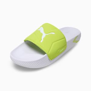 SoftridePro Leadpuff Men's Sandal, PUMA White-Lime Pow-Yellow Alert, extralarge-IND