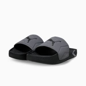 SoftridePro Leadpuff Men's Slides, PUMA White-Lime Pow-Yellow Alert, extralarge-IND