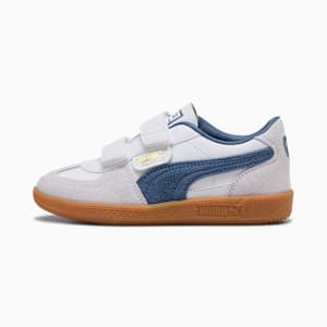 Palermo Leather Hook-And-Loop Sneakers Kids, PUMA White-Dark Indigo, extralarge