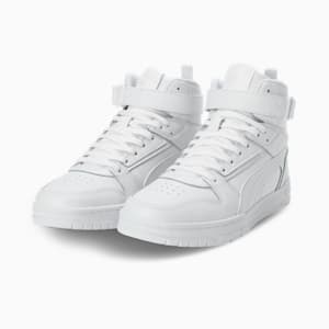 Court Shatter Men's Sportstyle Casual Shoe, PUMA White-Feather Gray, extralarge-IND