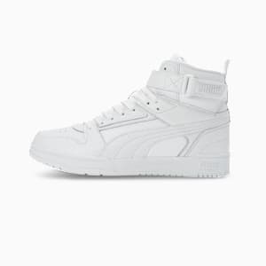 Court Shatter Men's Sportstyle Sneakers, PUMA White-Feather Gray, extralarge-IND