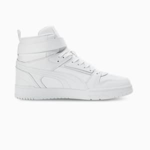 Court Shatter Men's Sportstyle Casual Shoe, PUMA White-Feather Gray, extralarge-IND