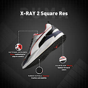 X-Ray 2 Square Superior Comfort Casual Shoes, PUMA Black-PUMA White-Cool Mid Gray, extralarge-IND