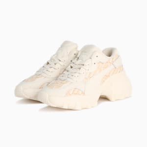 ウィメンズ パルサー ウェッジ モノグラム スニーカー, Frosted Ivory-Canvas-Light Sand, extralarge-JPN