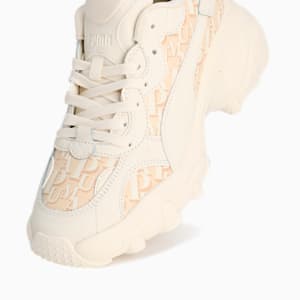 ウィメンズ パルサー ウェッジ モノグラム スニーカー, Frosted Ivory-Canvas-Light Sand, extralarge-JPN