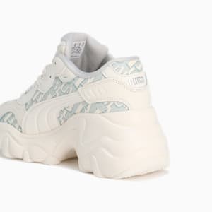 ウィメンズ パルサー ウェッジ モノグラム スニーカー, Warm White-Glacial Gray-PUMA Silver, extralarge-JPN