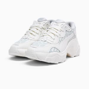 Tenis para mujer Pulsar Wedge Monogram, Warm White-Glacial Gray-PUMA Silver, extralarge