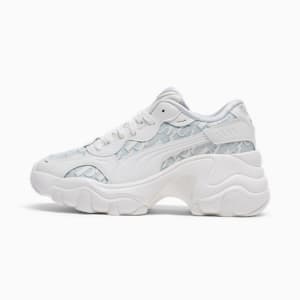 Tenis para mujer Pulsar Wedge Monogram, Warm White-Glacial Gray-PUMA Silver, extralarge