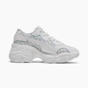 Tenis para mujer Pulsar Wedge Monogram, Warm White-Glacial Gray-PUMA Silver, extralarge