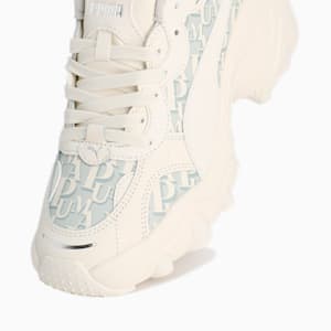 ウィメンズ パルサー ウェッジ モノグラム スニーカー, Warm White-Glacial Gray-PUMA Silver, extralarge-JPN
